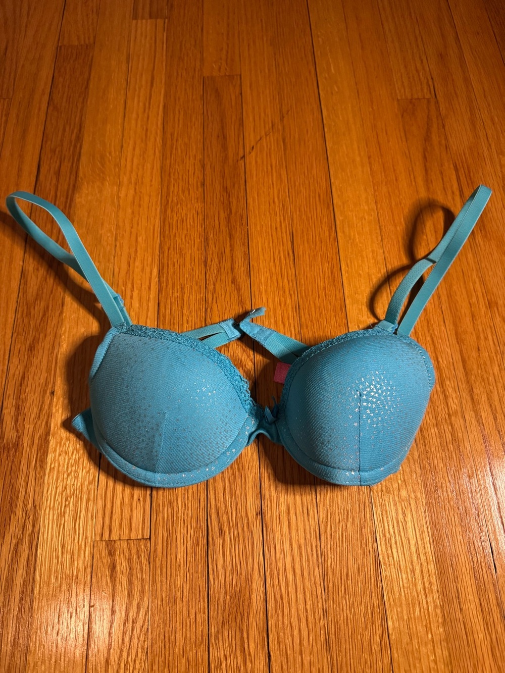 Fruit of the Loom 32B Light Blue Star Print Bra